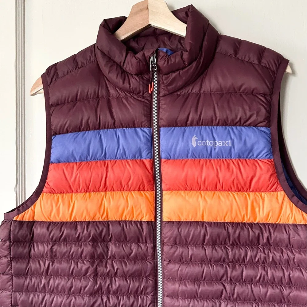 Cotopaxi Women's Fuego Down Puffer Vest Multi Wine L Outdoors Fall Gorpcore - Picture 2 of 6